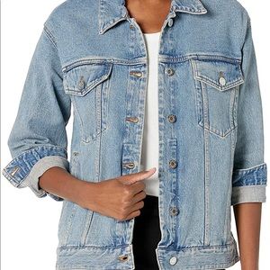 Club Monaco oversized denim trucker jacket. Like new, worn once.